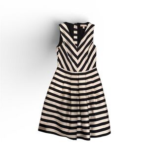 Stylish Black and Gold Striped Dress